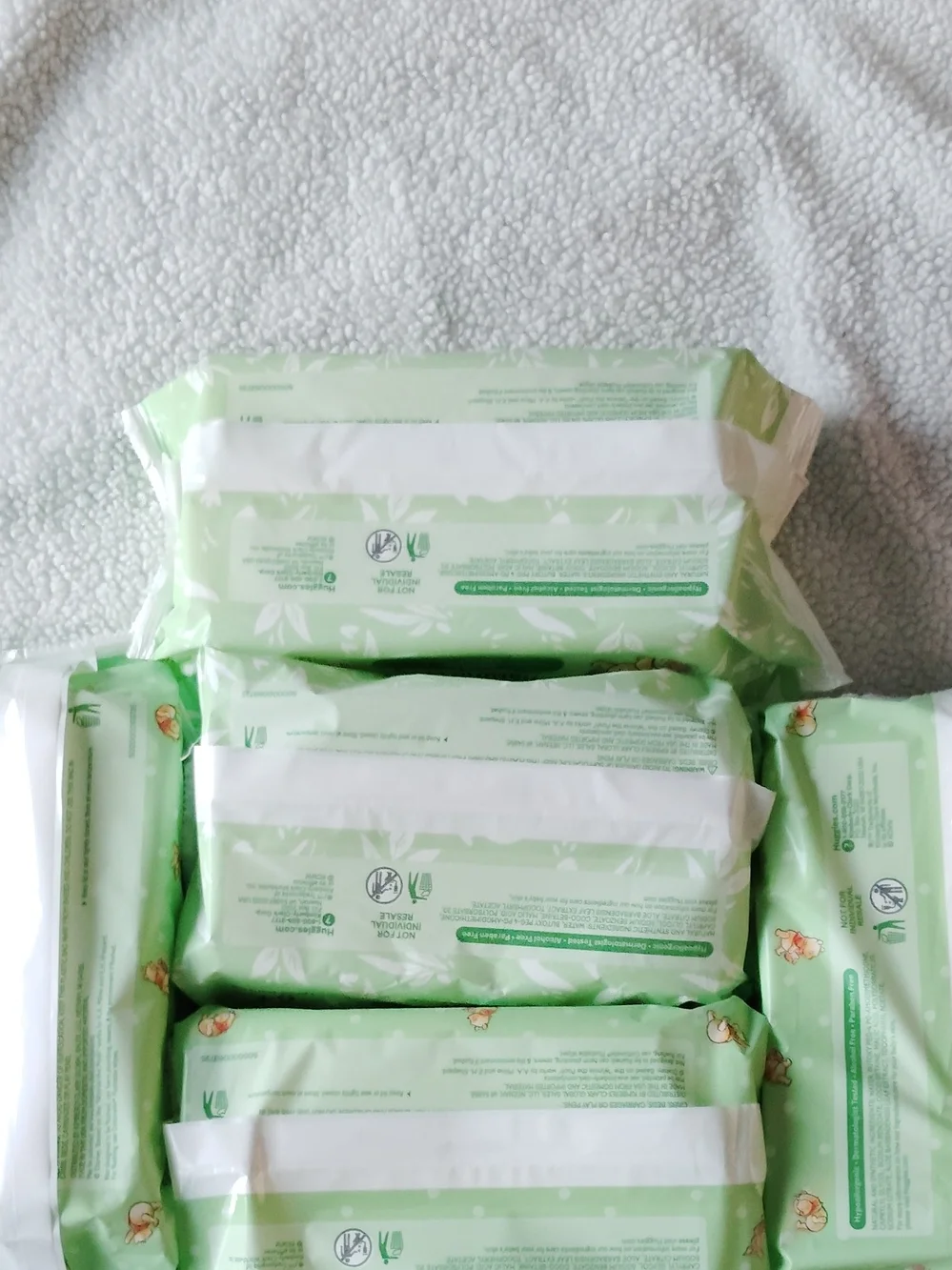 Green Baby Bib Wipes 5-pack – Gentle Cleansing for Mealtime